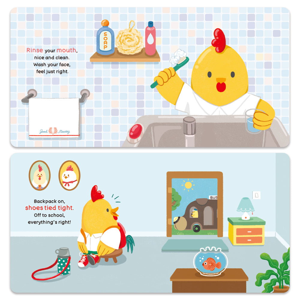 Habit Pals Push Pull Slide Kids Activity Book - Rooster&