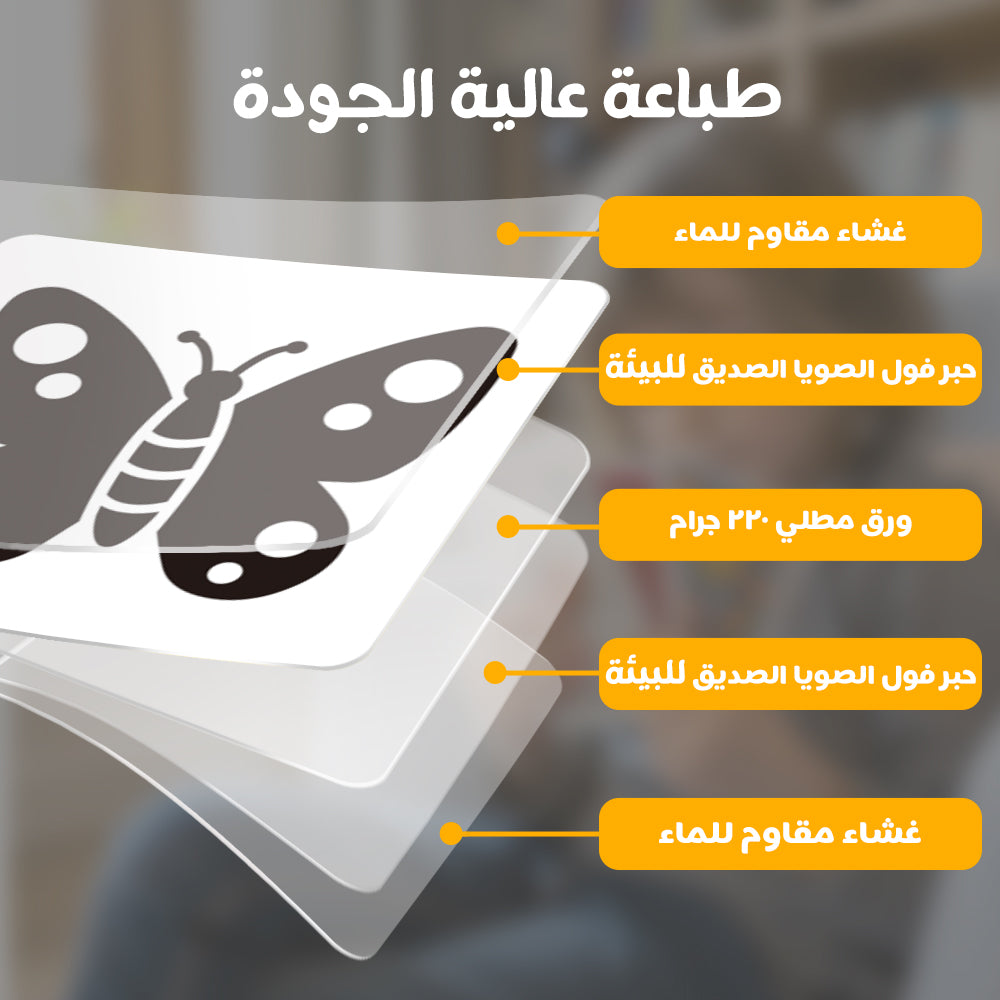 Arabic Black & White Learning Cards