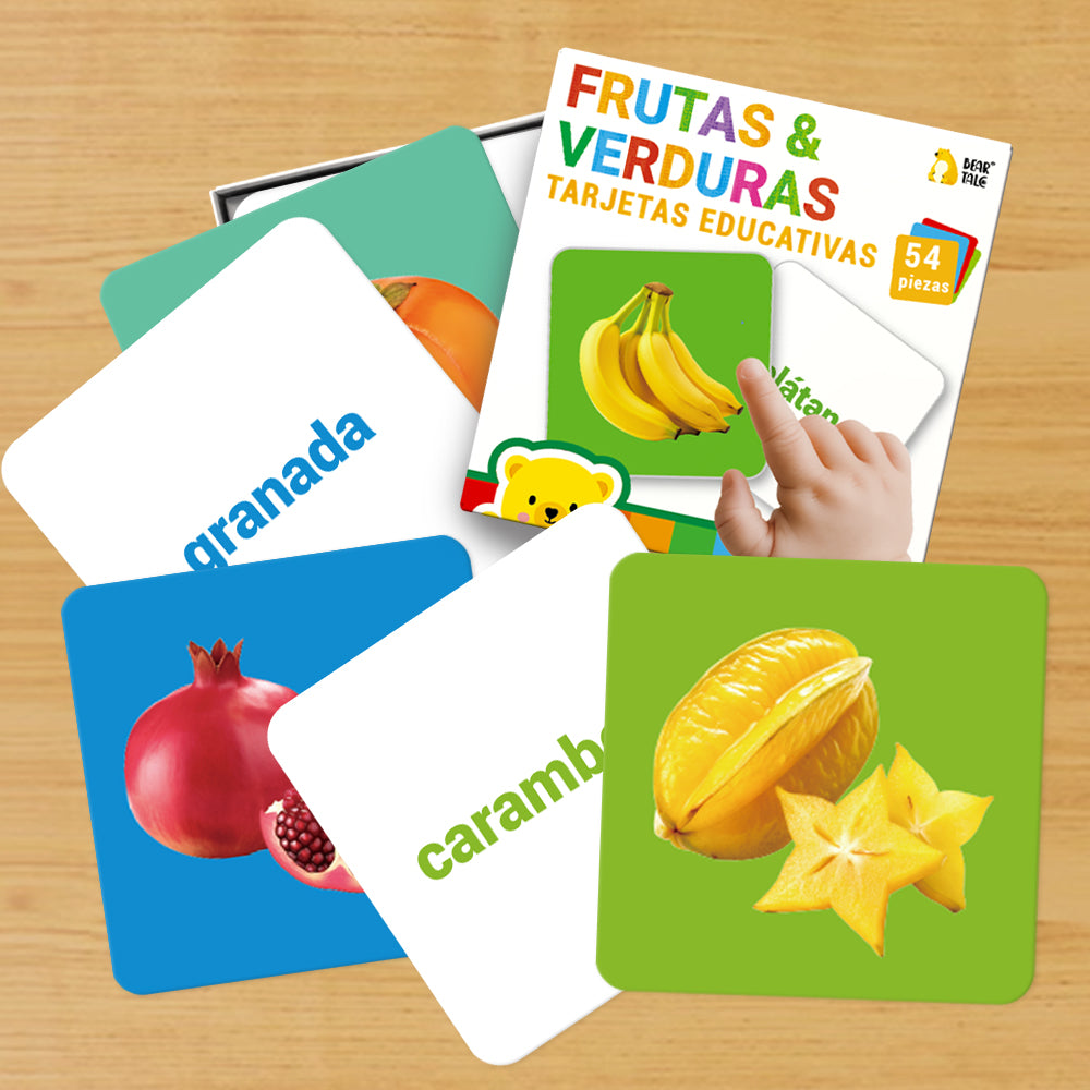 Spanish Fruits & Vegetables Flash Card
