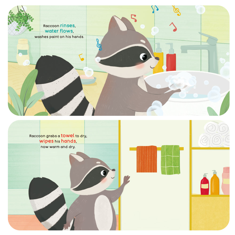 Habit Pals Push Pull Slide Kids Activity Book -Raccoon&