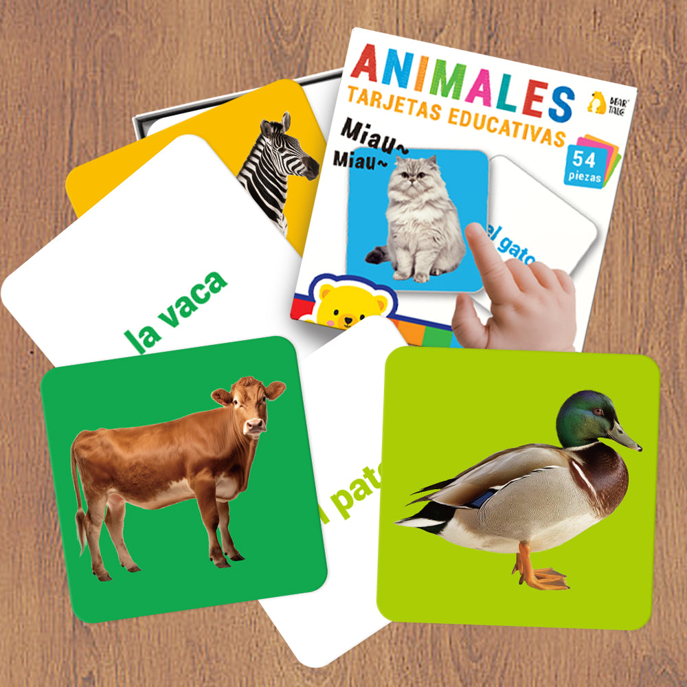 Spanish Animals Flash Card