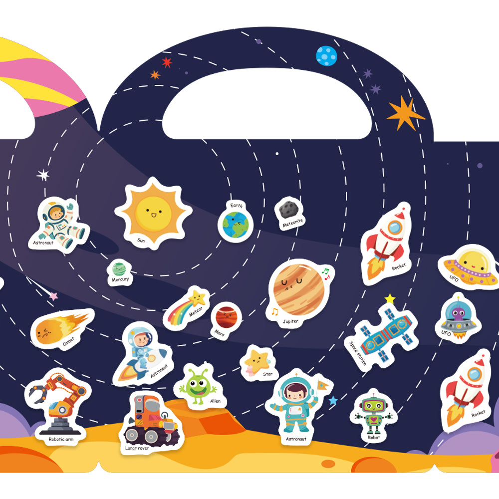 45 Pcs Space Stickers Planet Spin
