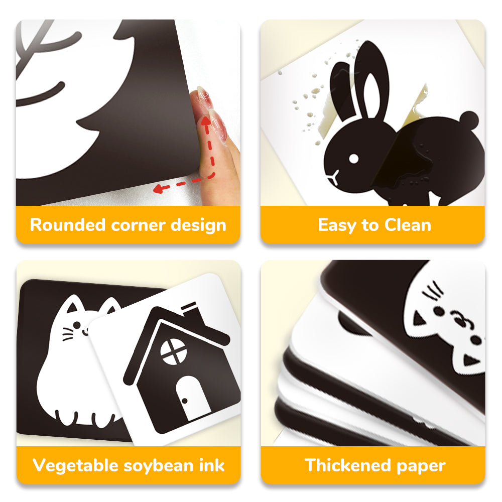 Black & White Learning Cards