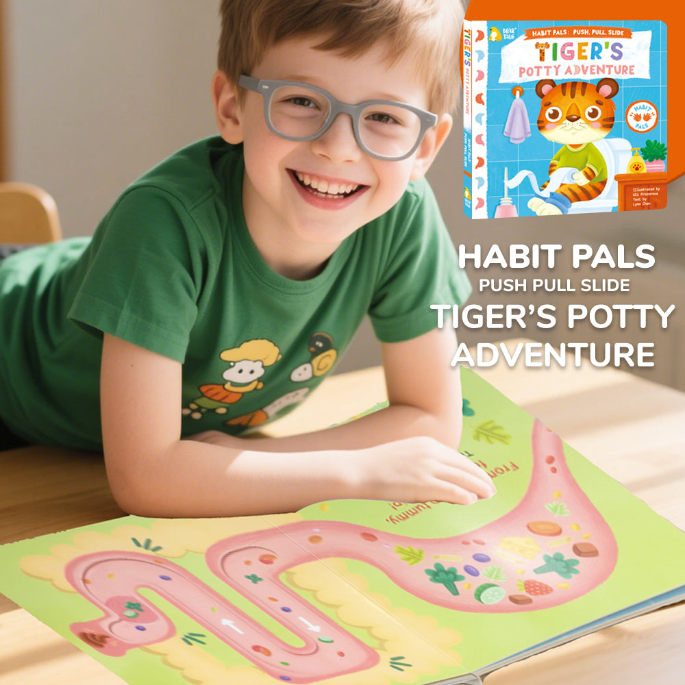 Habit Pals Push Pull Slide Kids Activity Book - Tiger&