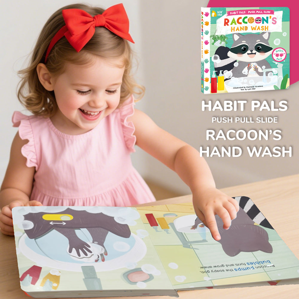 Habit Pals Push Pull Slide Kids Activity Book -Raccoon&