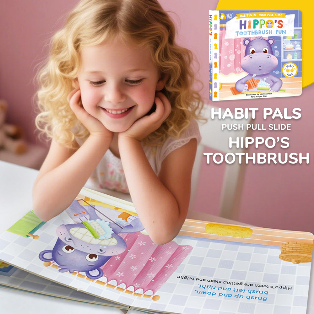 Habit Pals Push Pull Slide Kids Activity Book - Hippo&