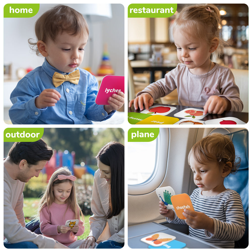 Spanish Cartoon Fruits & Vegetables Flash Card