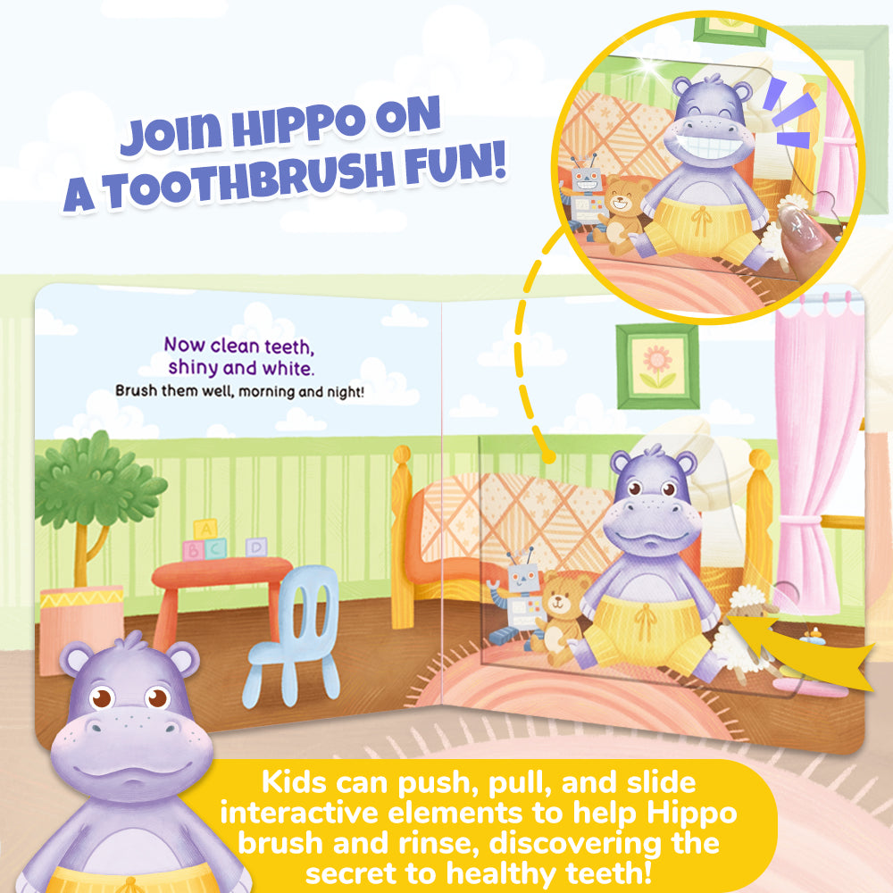 Habit Pals Push Pull Slide Kids Activity Book - Hippo&