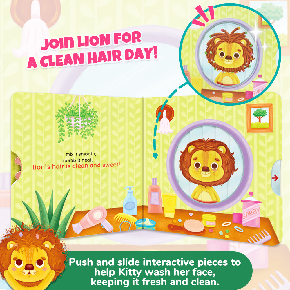 Habit Pals Push Pull Slide Kids Activity Book - Lion&