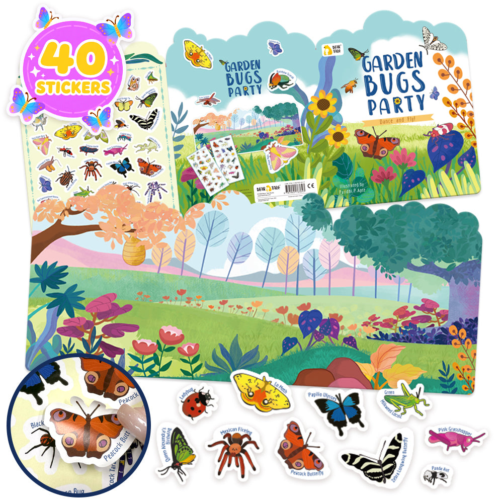Sticker Book, Garden Bugs Party, Dance and Fly! | BearTale × Paridhi P Apte
