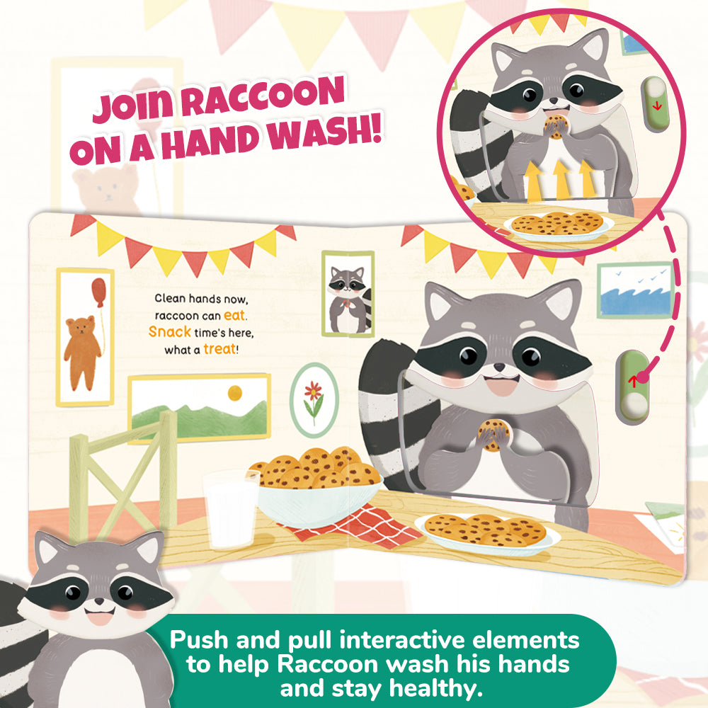 Habit Pals Push Pull Slide Kids Activity Book -Raccoon&