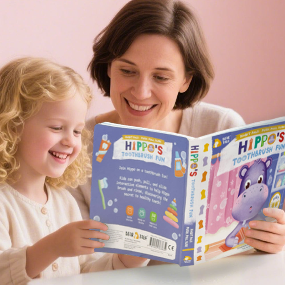 Habit Pals Push Pull Slide Kids Activity Book - Hippo&