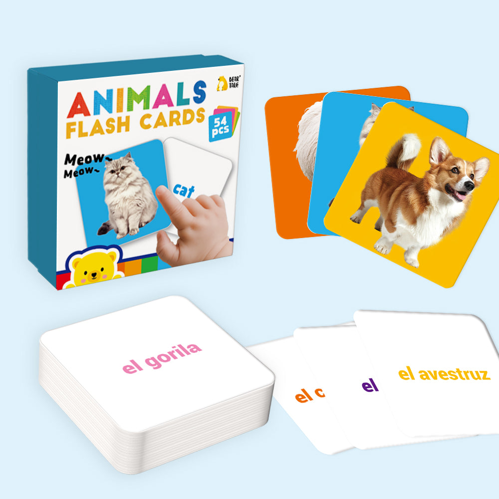 Spanish Animals Flash Card