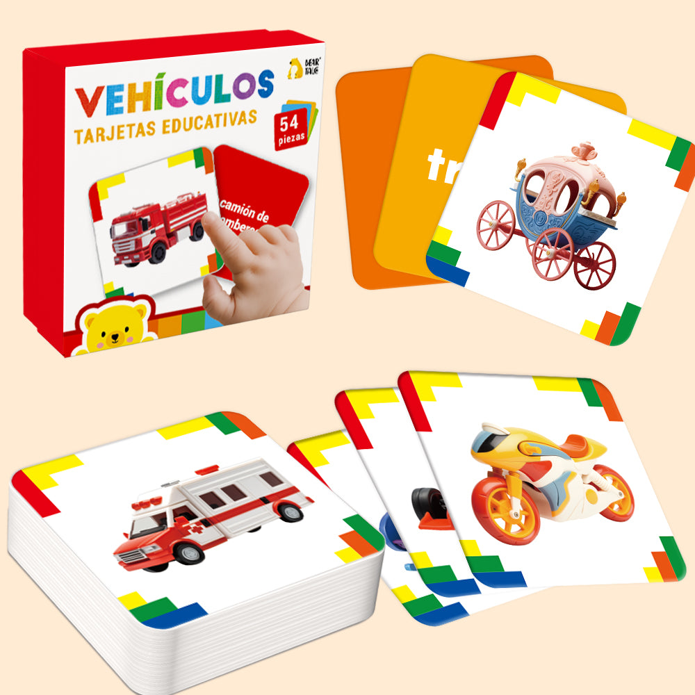 Spanish Vehicles Flash Card