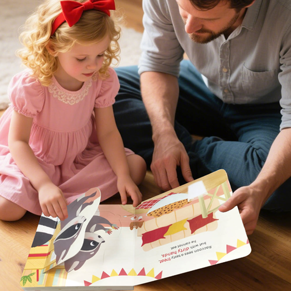 Habit Pals Push Pull Slide Kids Activity Book -Raccoon&