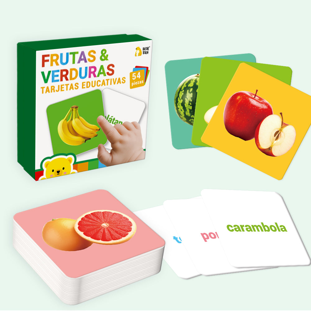 Spanish Fruits & Vegetables Flash Card