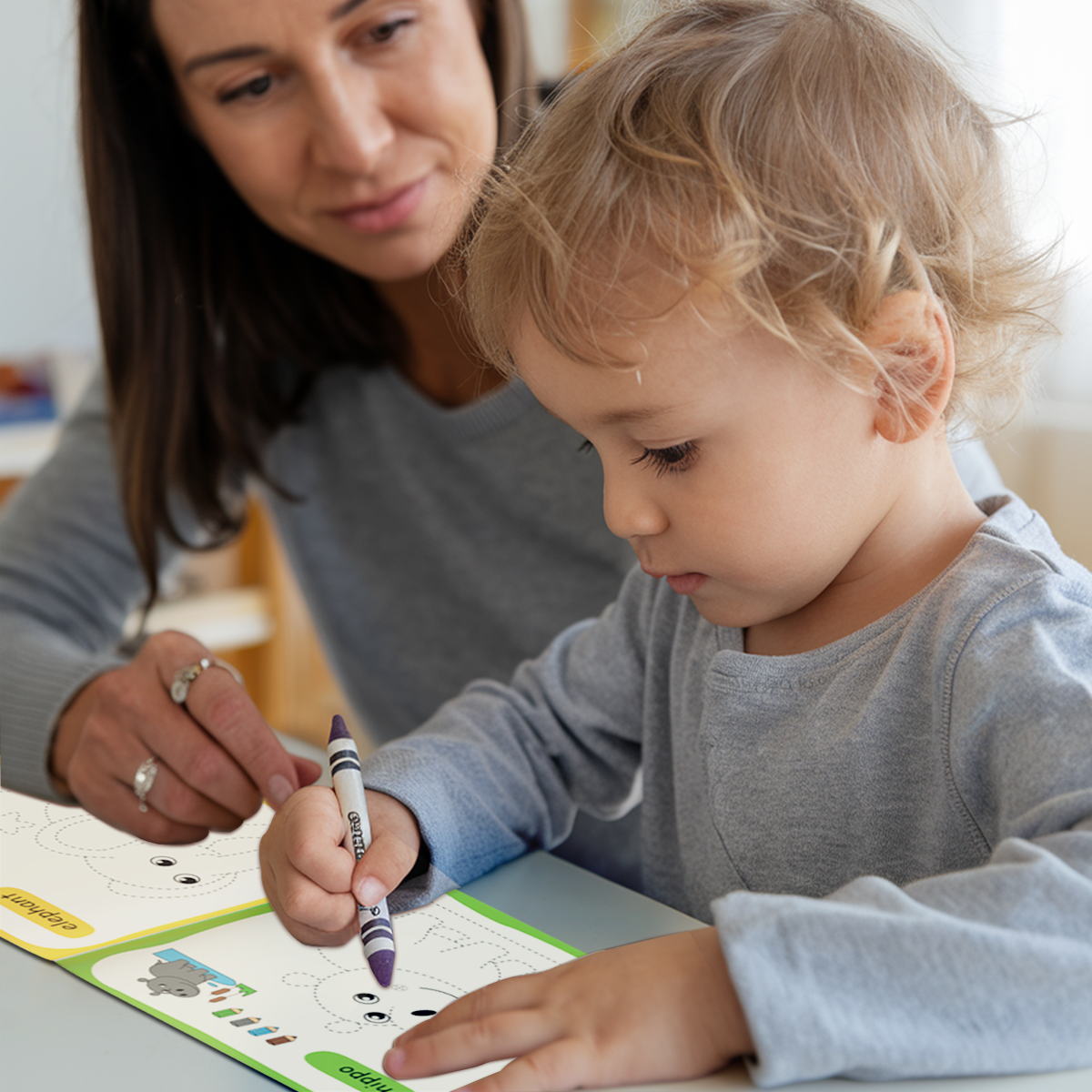 Color and Trace Coloring Book - Animals