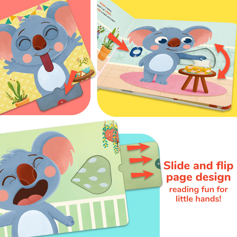 Habit Pals Push Pull Slide Kids Activity Book - Koala&