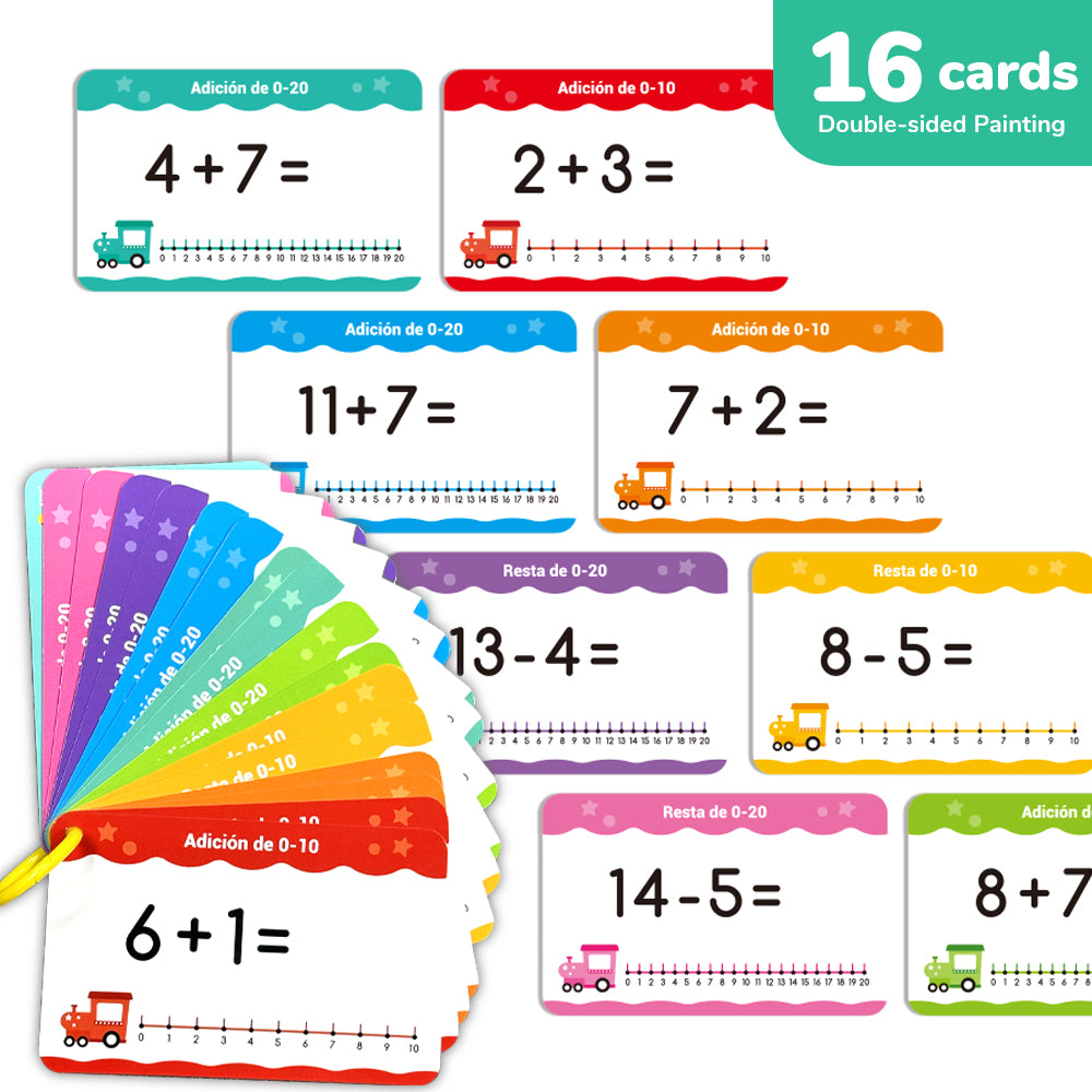 Spanish Fun Math Cards Flash Card