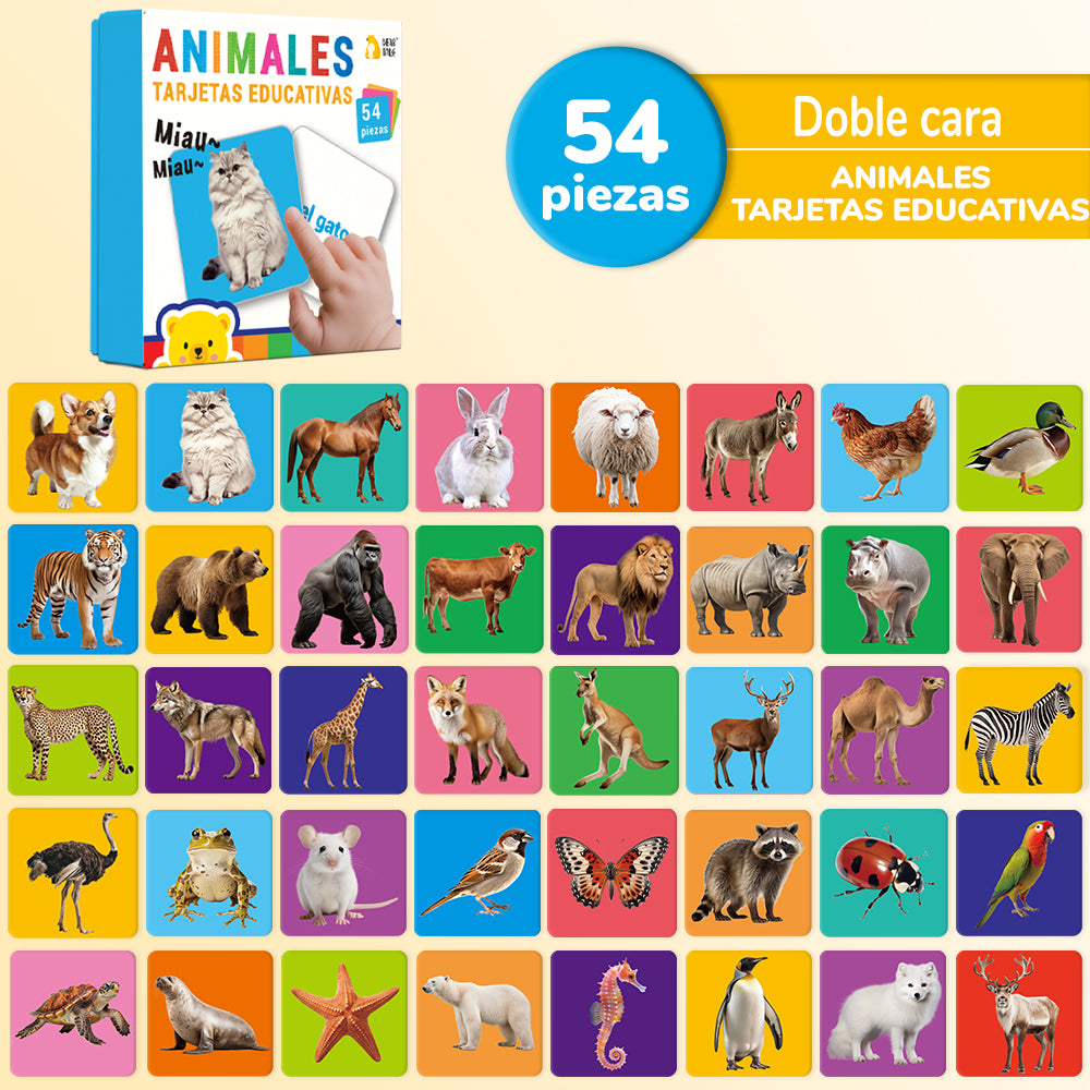 Spanish Animals Flash Card