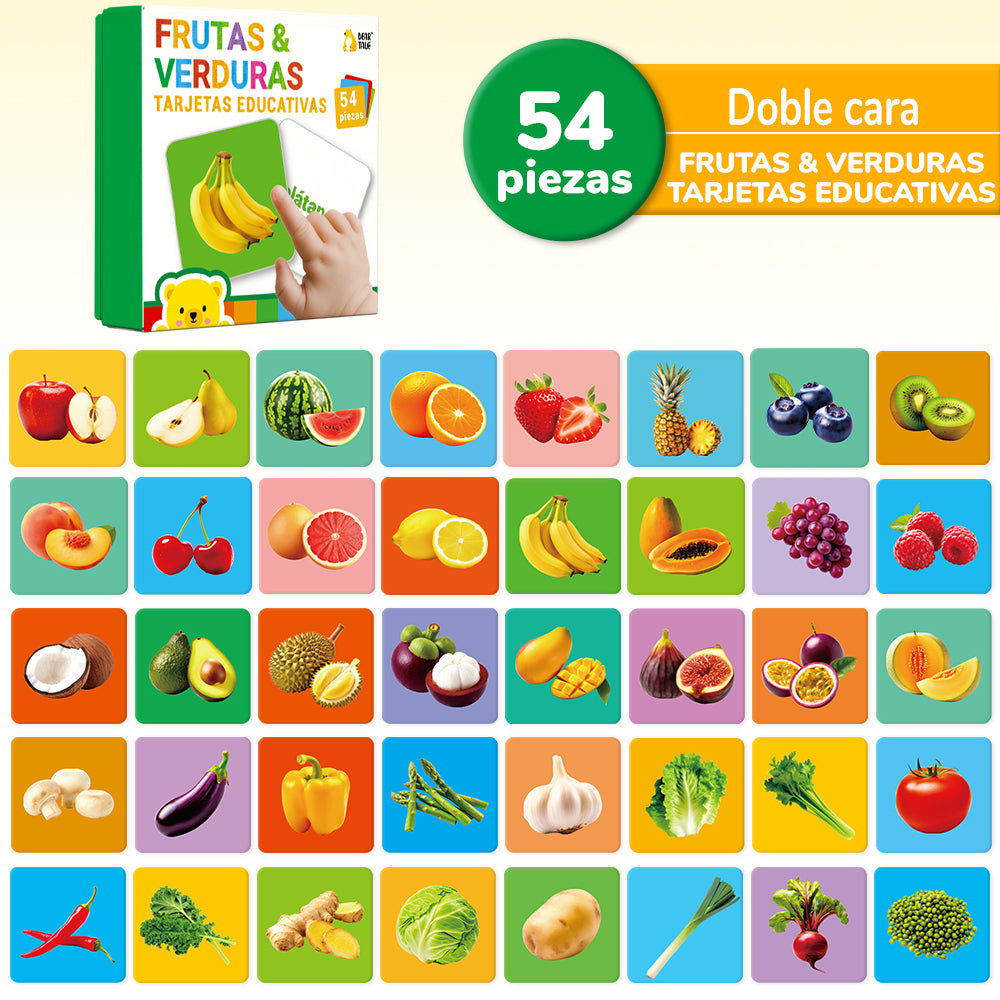 Spanish Fruits & Vegetables Flash Card
