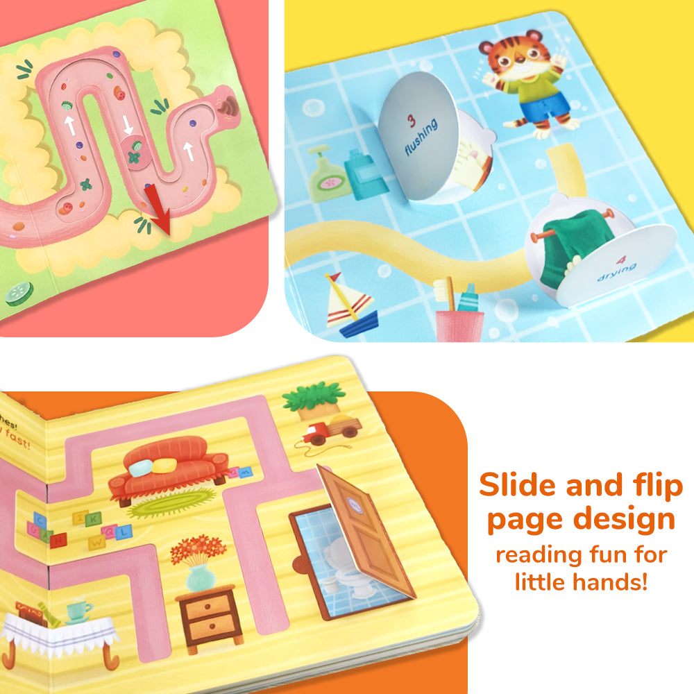 Habit Pals Push Pull Slide Kids Activity Book - Tiger&