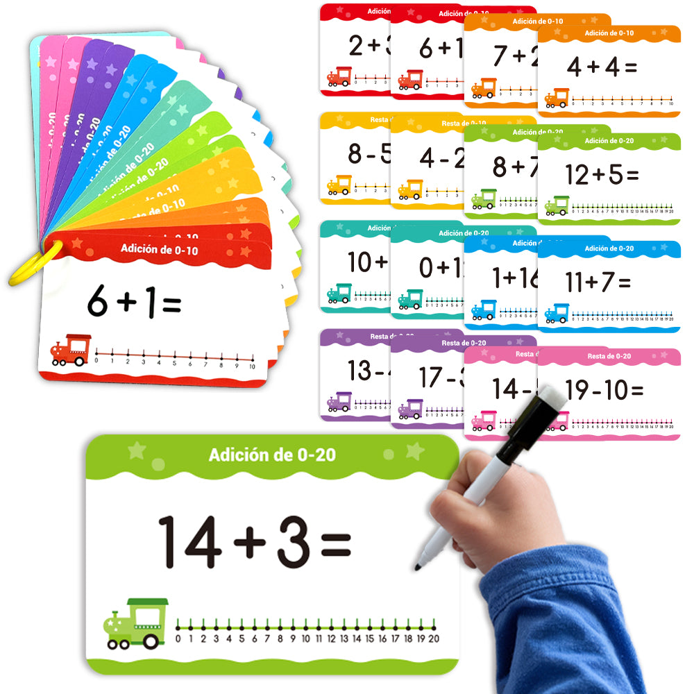 Spanish Fun Math Cards Flash Card