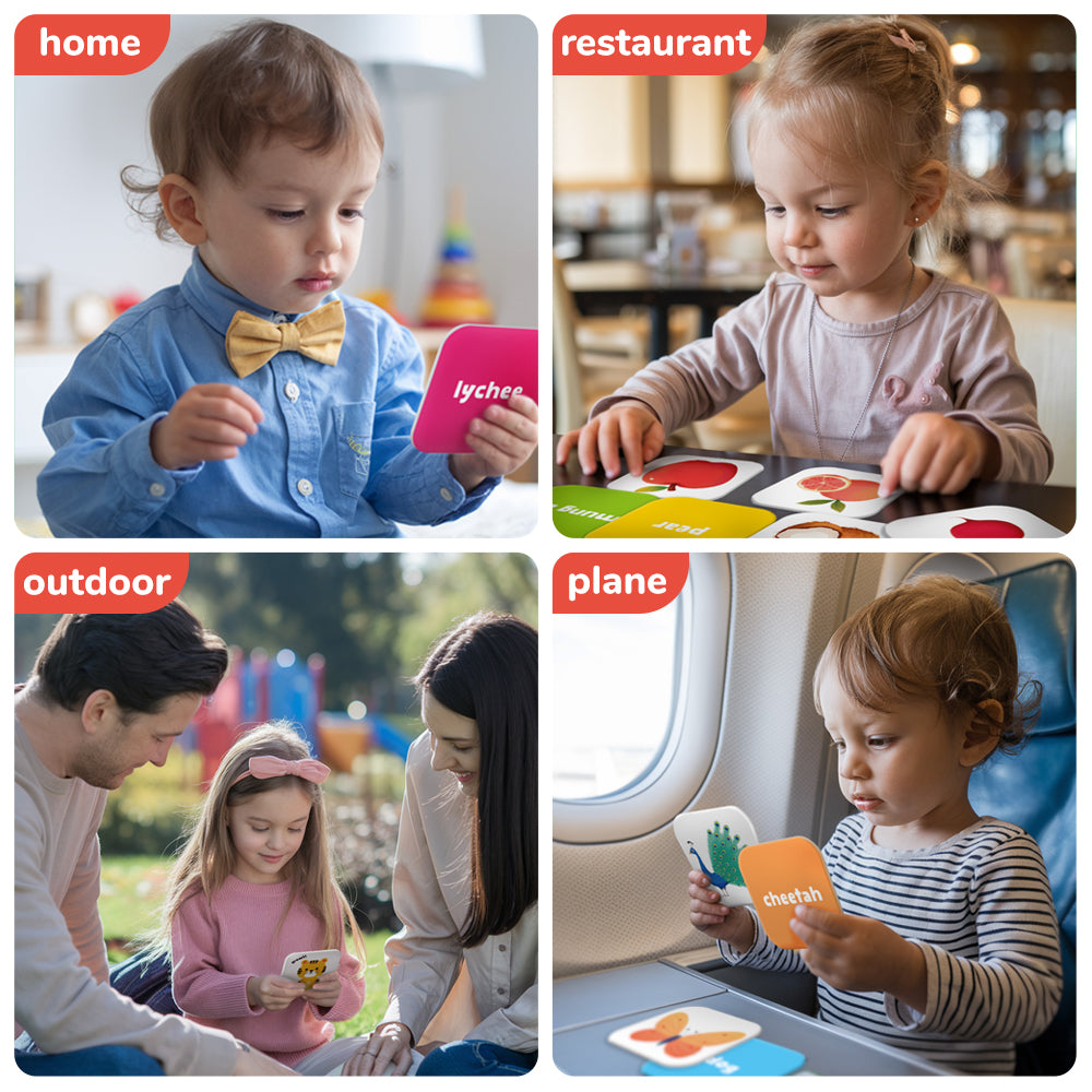 Spanish Cartoon Animals Flash Card