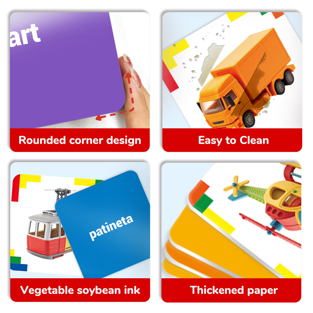 Spanish Vehicles Flash Card