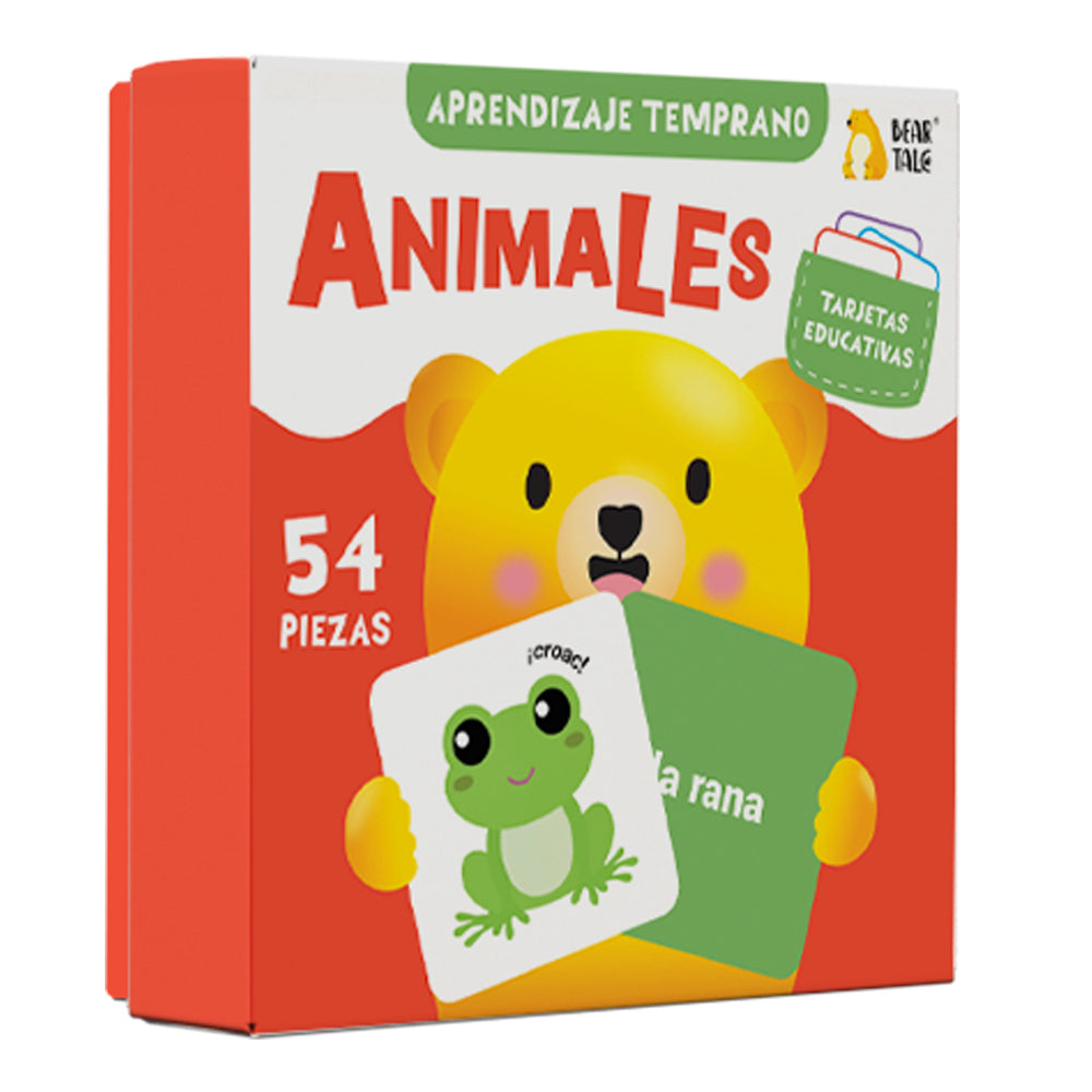 Spanish Cartoon Animals Flash Card
