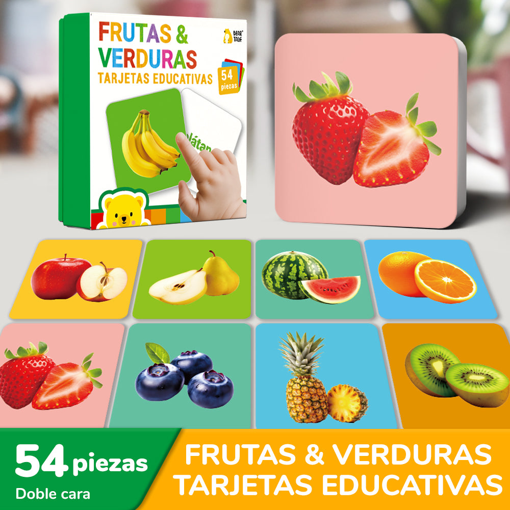 Spanish Fruits & Vegetables Flash Card