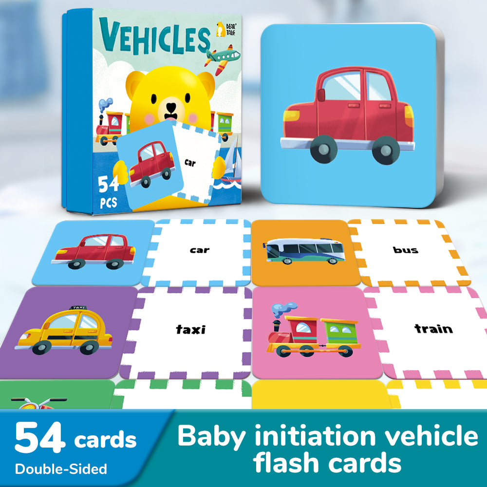 Cartoon Vehicles Flash Card