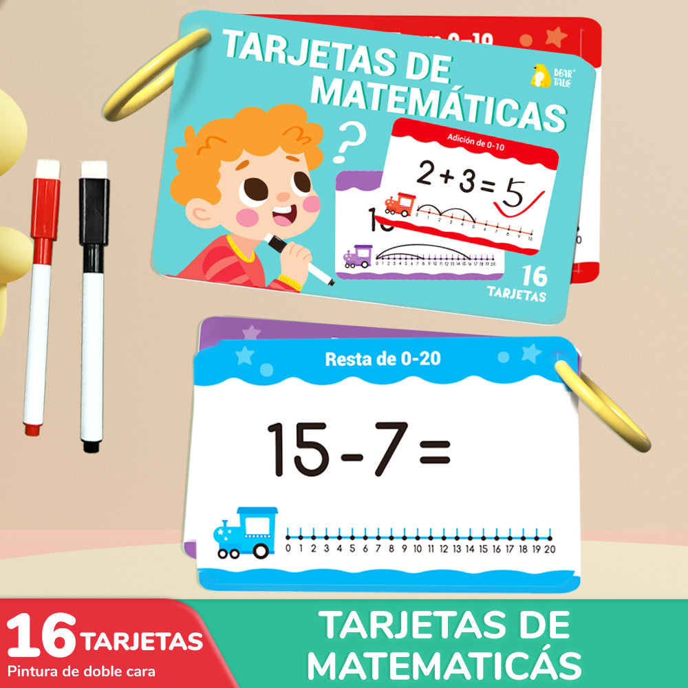 Spanish Fun Math Cards Flash Card