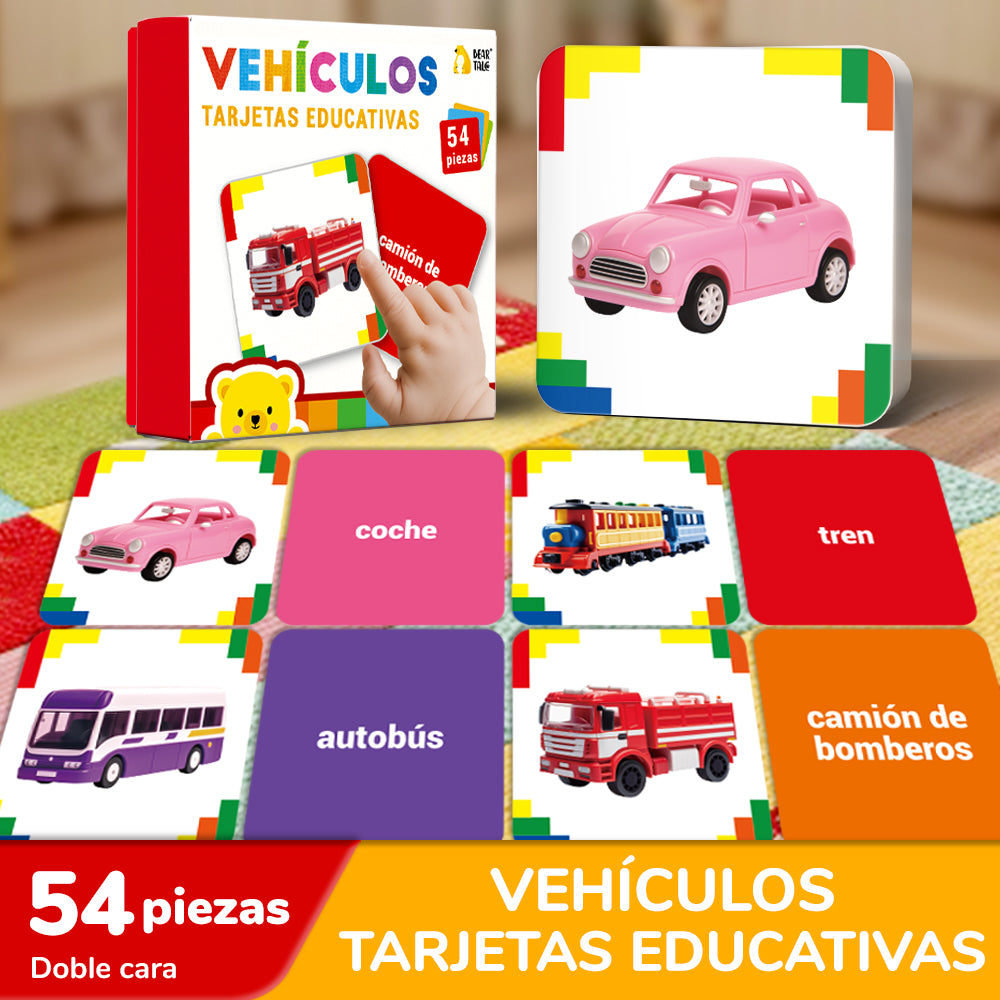 Spanish Vehicles Flash Card