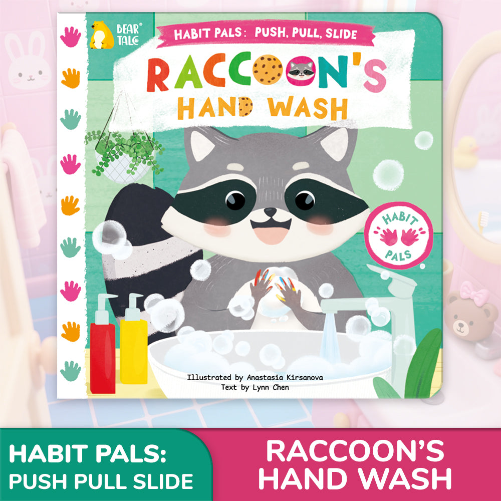 Habit Pals Push Pull Slide Kids Activity Book -Raccoon&
