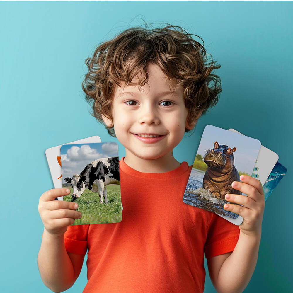 ANIMALS 54 Flash Cards (Arabic)