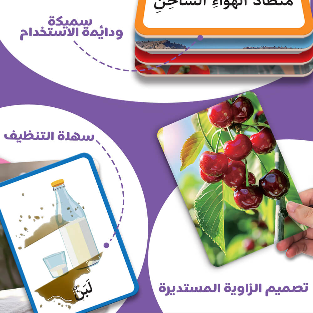 Daily Life Early Learning 54 Flash Cards (Arabic)