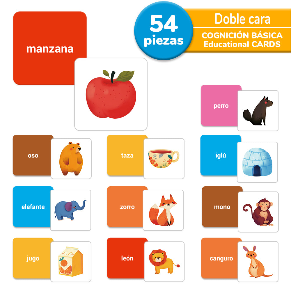Spanish Basic Cognition Flash Card