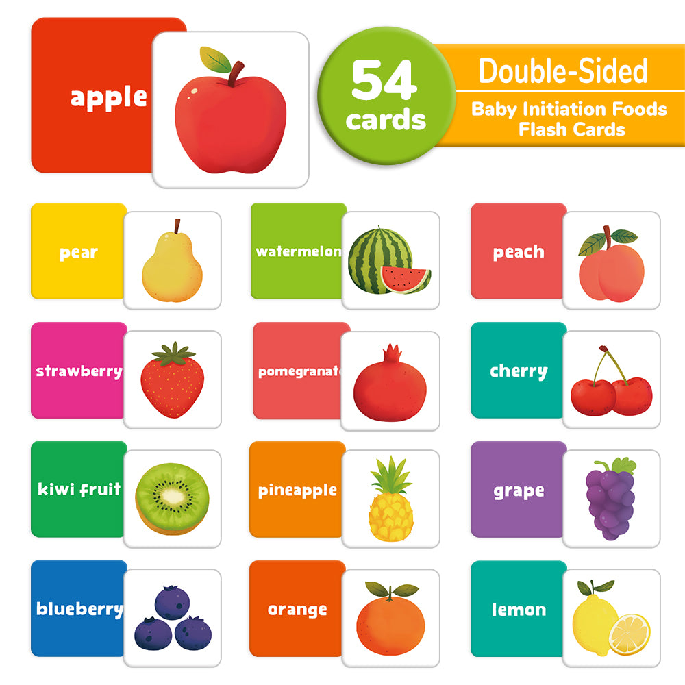 Cartoon Fruits & Vegetables Flash Card