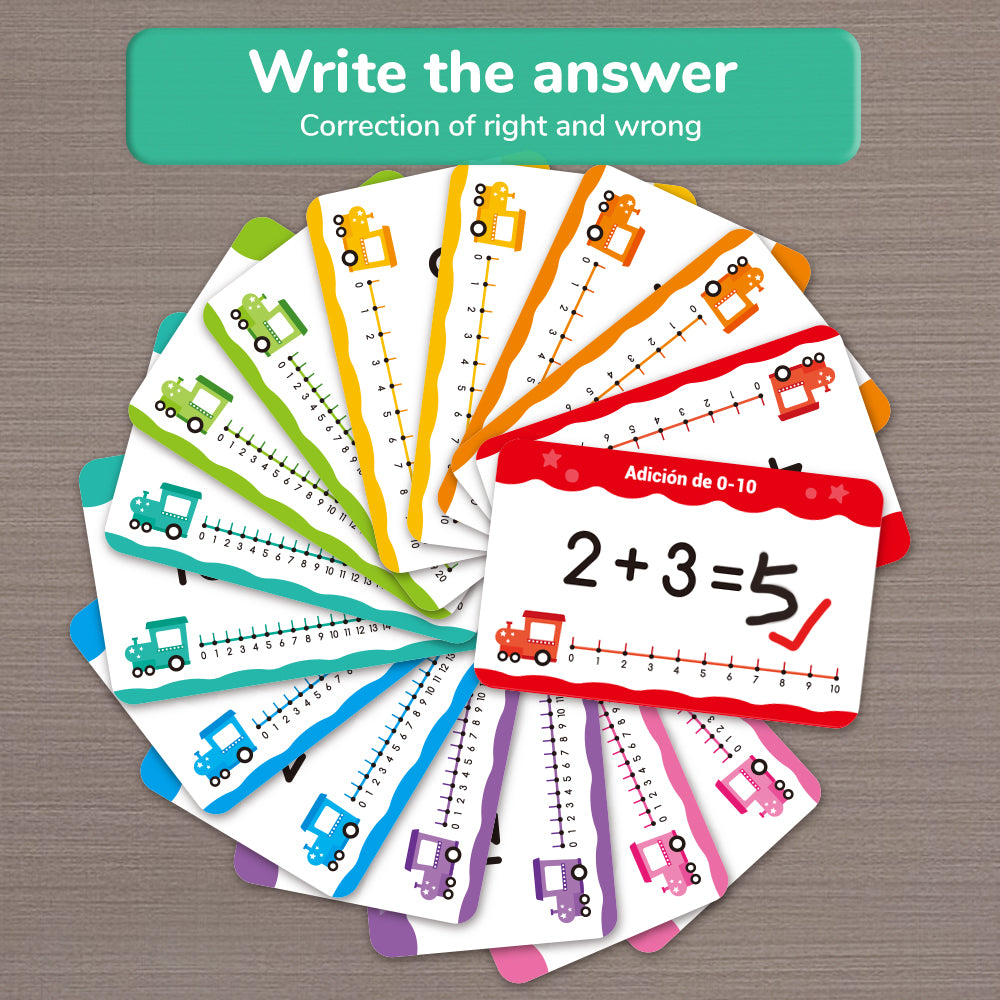 Spanish Fun Math Cards Flash Card