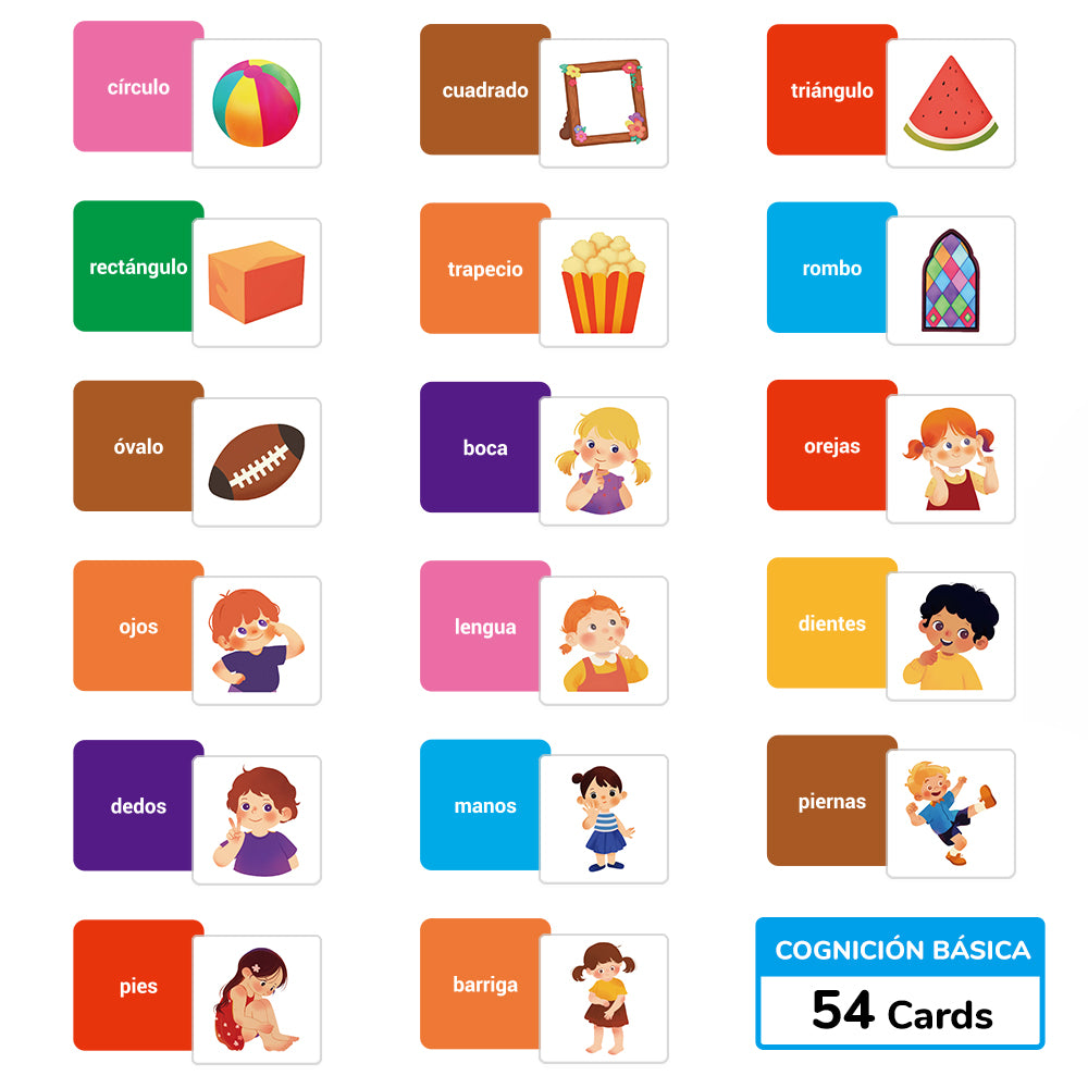 Spanish Basic Cognition Flash Card