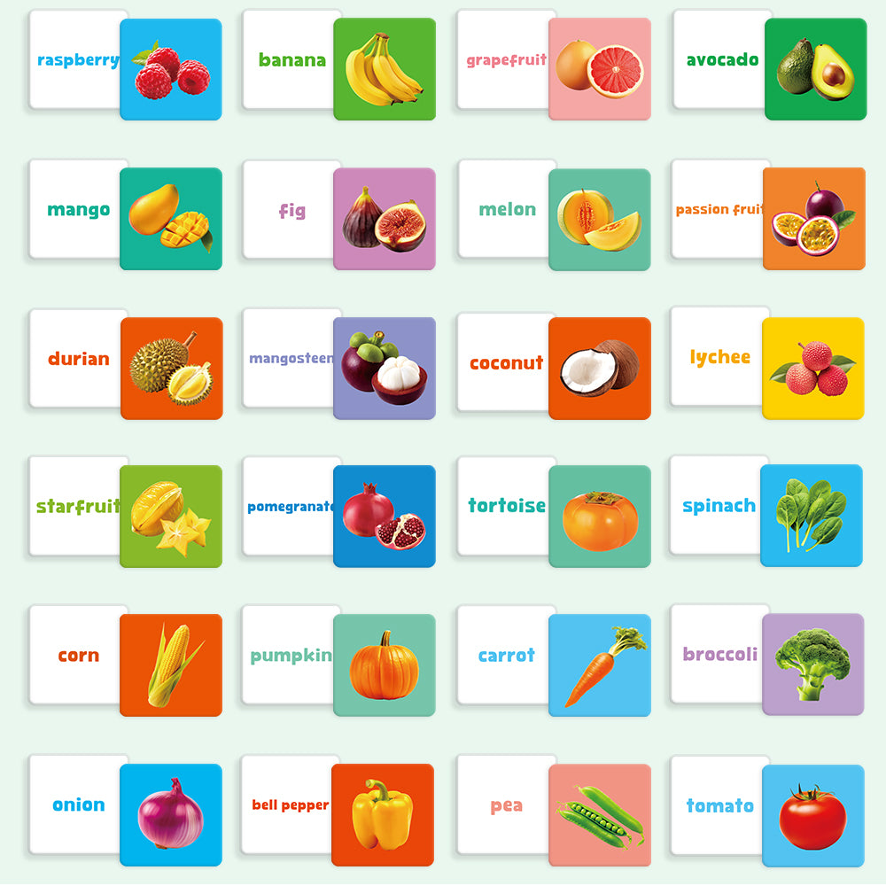 Fruits & Vegetables Flash Card