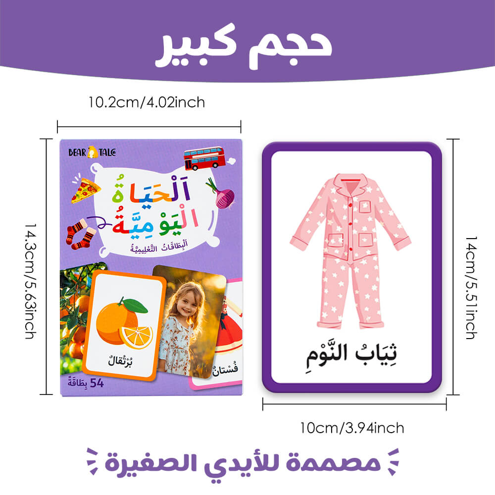 Daily Life Early Learning 54 Flash Cards (Arabic)