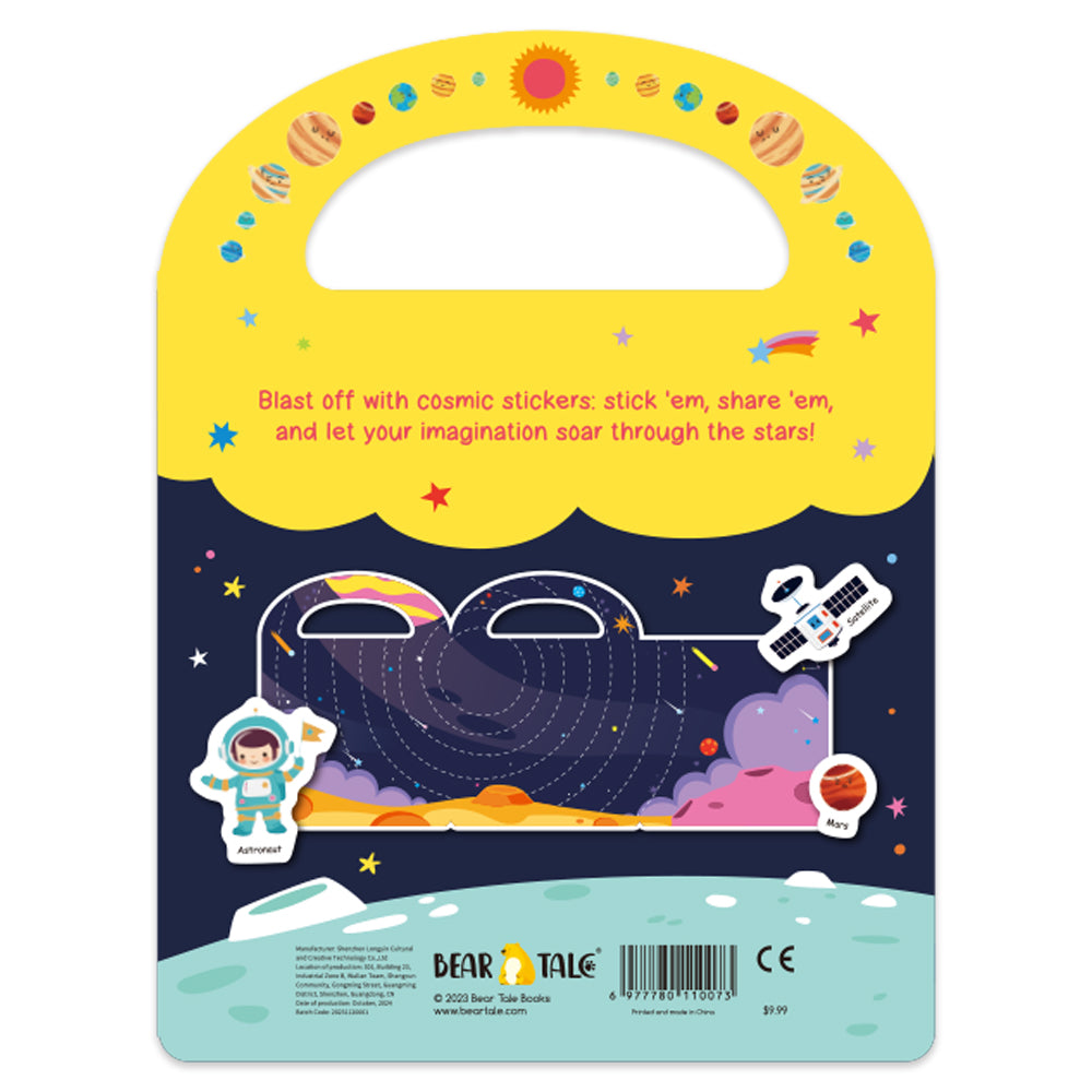 45 Pcs Space Stickers Planet Spin