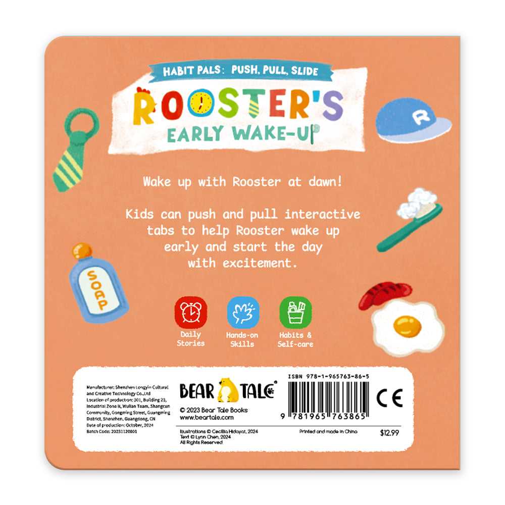 Habit Pals Push Pull Slide Kids Activity Book - Rooster&