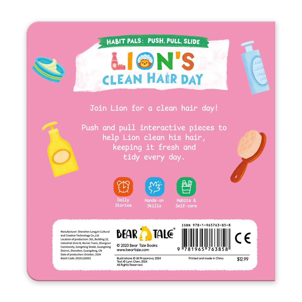 Habit Pals Push Pull Slide Kids Activity Book - Lion&