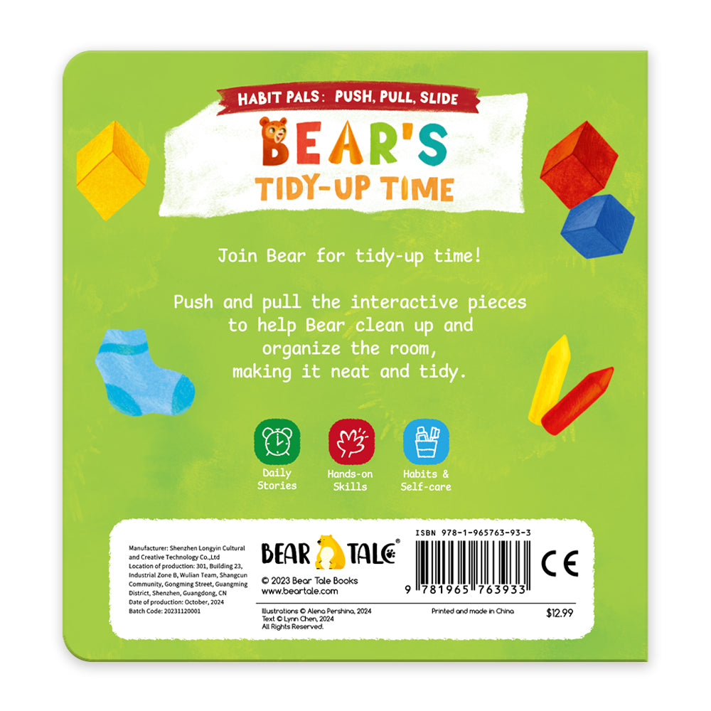 Habit Pals Push Pull Slide Kids Activity Book -Bear&