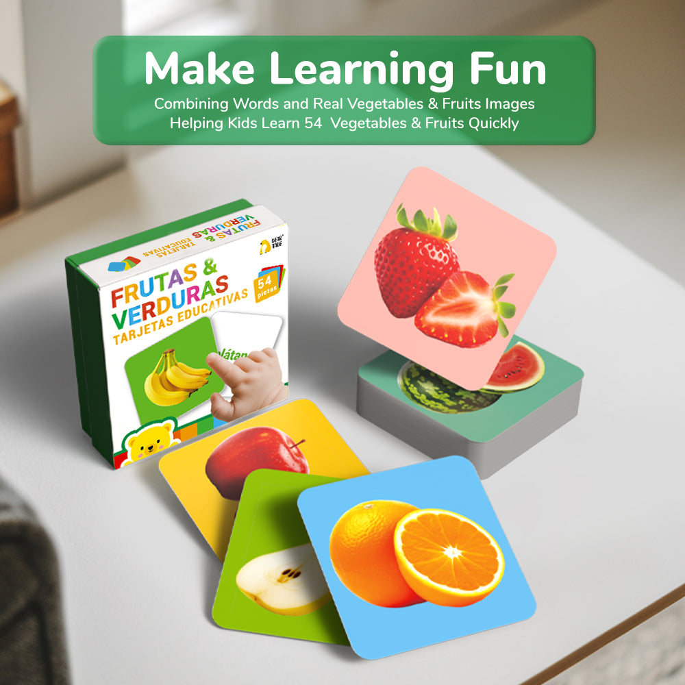 Spanish Fruits & Vegetables Flash Card