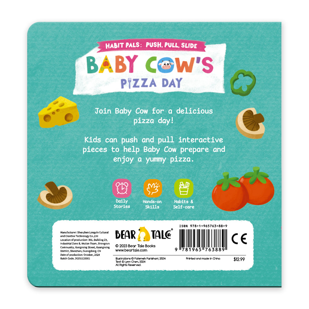 Habit Pals Push Pull Slide Kids Activity Book - Baby Cow&