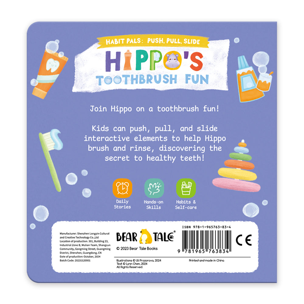 Habit Pals Push Pull Slide Kids Activity Book - Hippo&